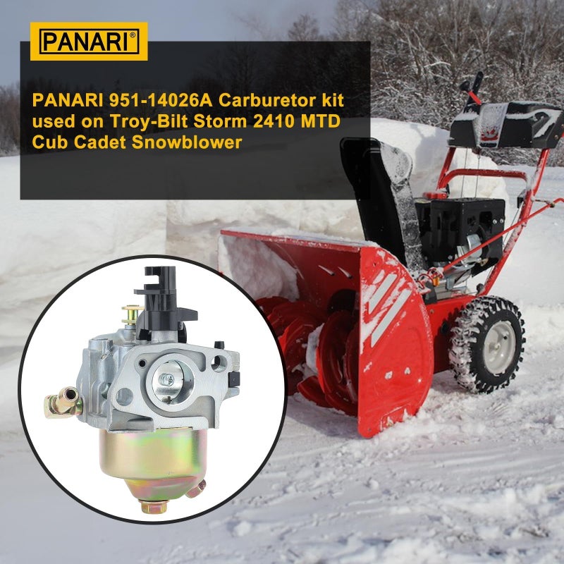 Panari 951-12705 Storm 2410 2620 Carburetor for Troy-Bilt Storm 2410 2420 2620 2690 24'' 26'' 179cc 208cc Craftsman Cub Cadet MTD Snowblower parts Replace 951-14027A 751-10974 31AM62N2711 Carb - Image 2